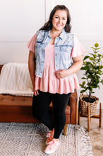 Load image into Gallery viewer, Pinkin Of You Tiered Babydoll Top in Heathered Pink
