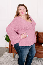 Load image into Gallery viewer, Keep It Cozy Popcorn Sweater in Heathered Pink
