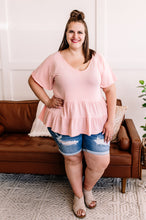 Load image into Gallery viewer, Pinkin Of You Tiered Babydoll Top in Heathered Pink
