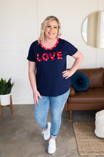 Load image into Gallery viewer, What Is Love Tee in Navy
