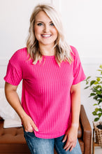 Load image into Gallery viewer, Hot August Nights Ribbed Knit Top In Hot Pink
