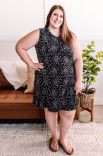 Load image into Gallery viewer, I’m A Wild One Leopard Print A line Dress With Front Slit In Black &amp; White
