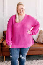 Load image into Gallery viewer, Because Of You V Neck Knit Sweater in Pink
