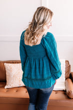 Load image into Gallery viewer, Charmed Lift Babydoll Top In Spanish Turquoise
