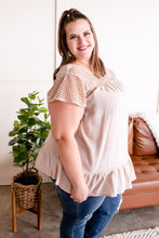 Load image into Gallery viewer, Key To Success Crochet Tunic Top In Oatmeal
