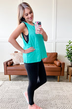 Load image into Gallery viewer, Muscle Out The Competition Sleeveless Muscle Tee in Green
